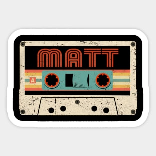 Matt Graphic Proud Name Personalized Birthday 70s 80s 90s Vintage Styles Sticker